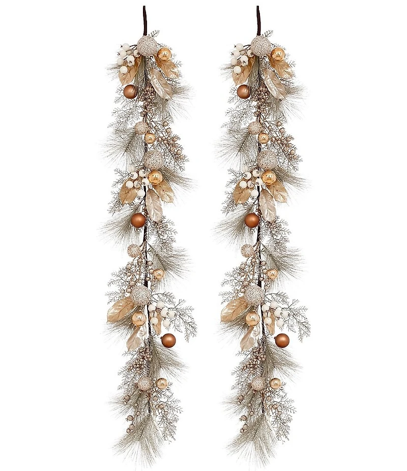 Mark Roberts Luxe Holiday Garland 5 Feet Set of 2
