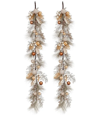 Mark Roberts Luxe Holiday Garland 5 Feet Set of 2