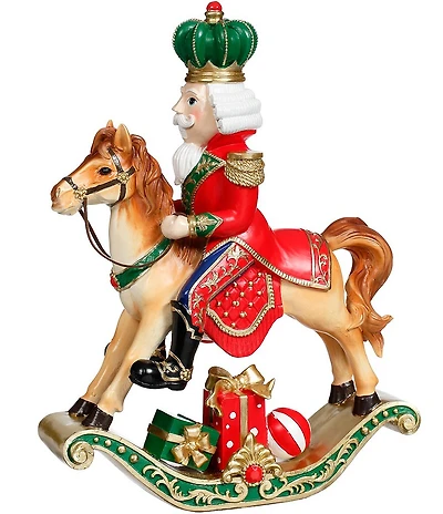 Mark Roberts Nutcracker With Rocking Horse Figurine