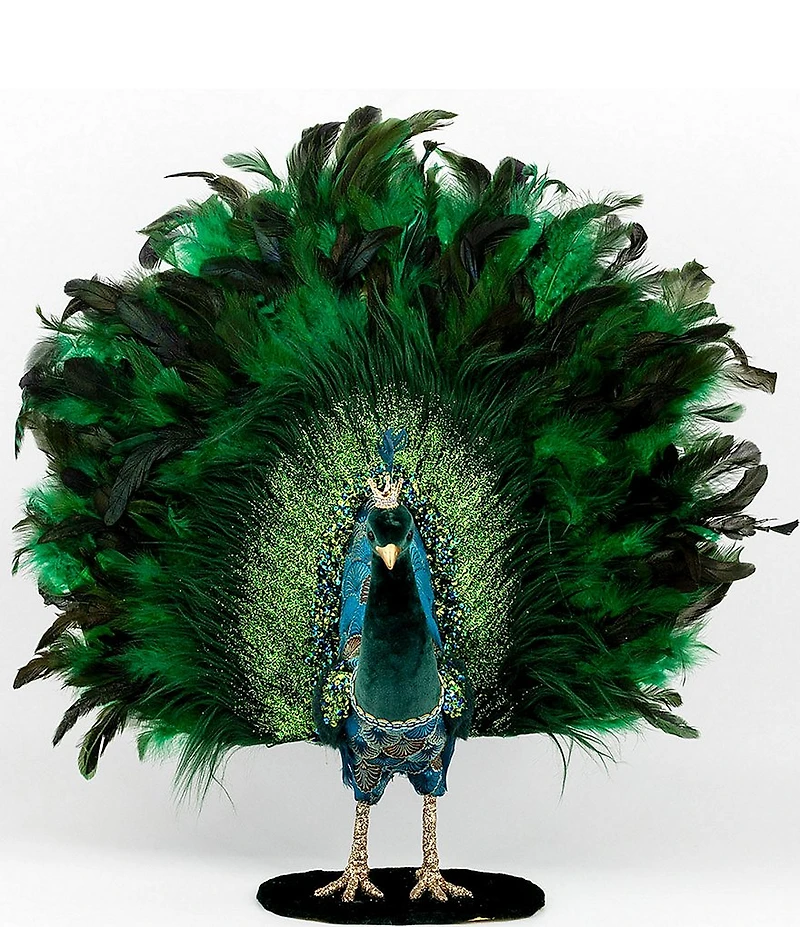 Mark Roberts Open Tail Feather Peacock- 22 x 23 Inch.