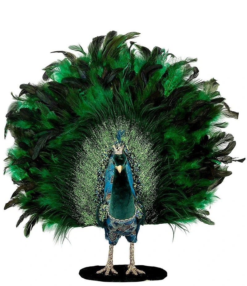 Mark Roberts Open Tail Feather Peacock- 22 x 23 Inch.