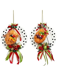 Mark Roberts Plate Polka Dots With Sweet Ornaments, Set of 2