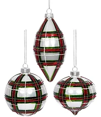Mark Roberts Red And Green Plaid Ornament, Set of 12