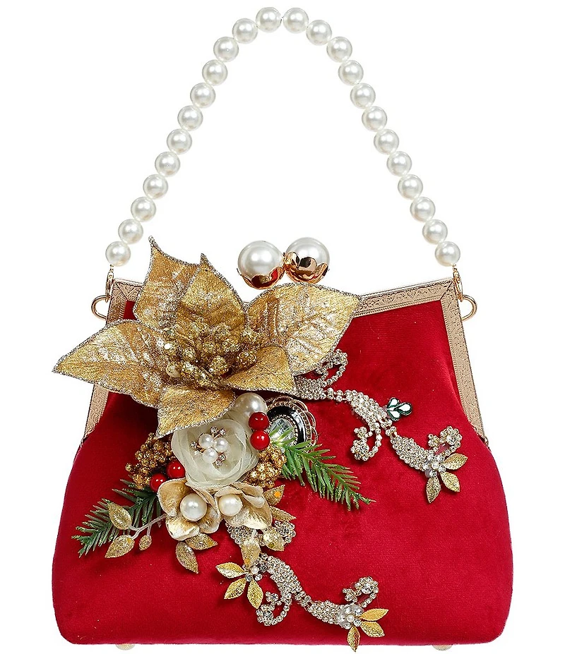 Mark Roberts Red Bag With Pearl Chain Ornament
