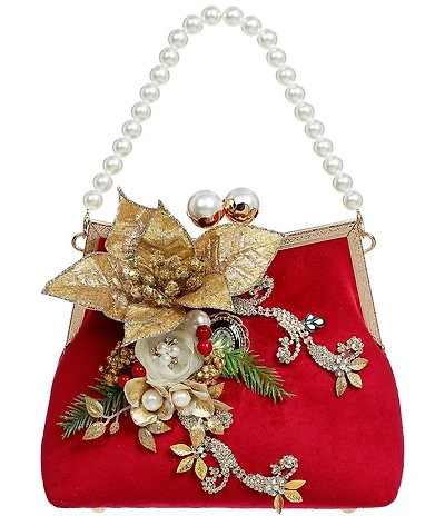 Mark Roberts Red Bag With Pearl Chain Ornament