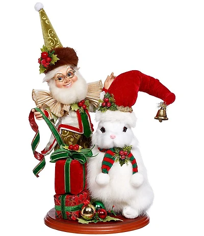 Mark Roberts Ribbons And Rabbit Elf Scene Figurine