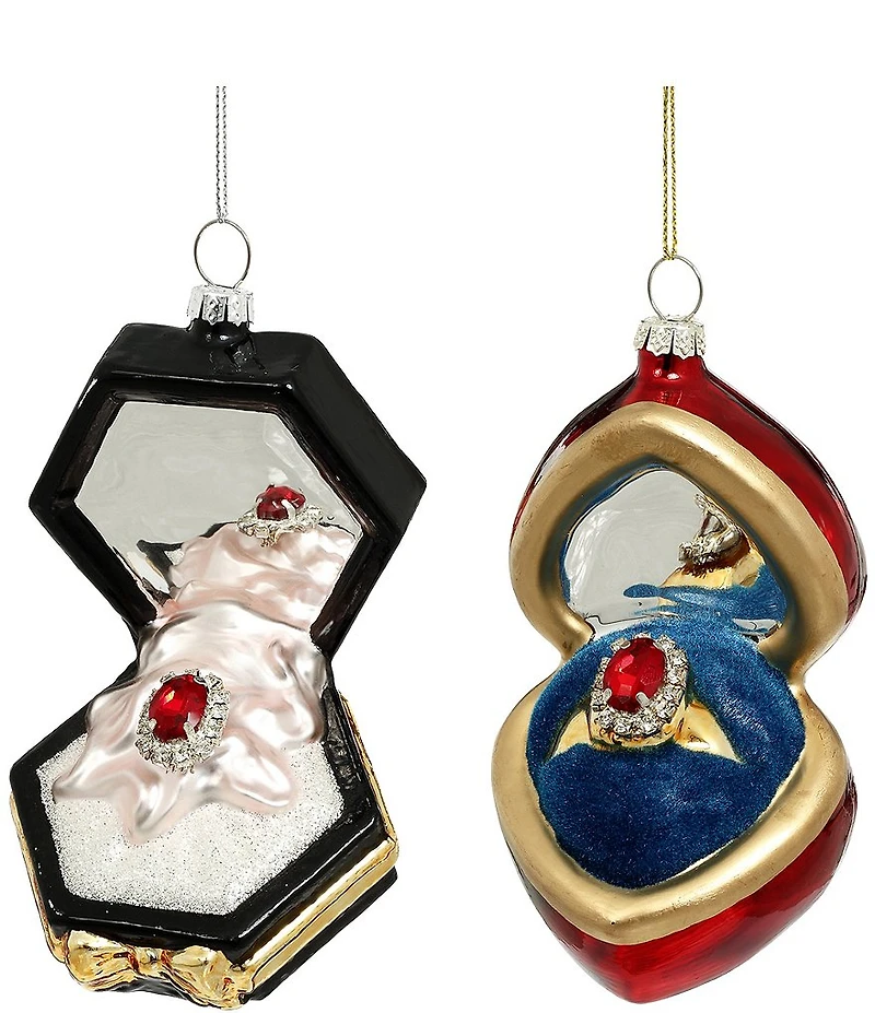 Mark Roberts Ring Jewelry Box Ornament, Set of 6