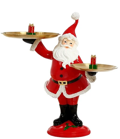 Mark Roberts Santa Double Tray Holder Figurine