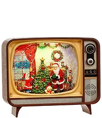 Mark Roberts Santa TV Holiday Scene LED Figurine