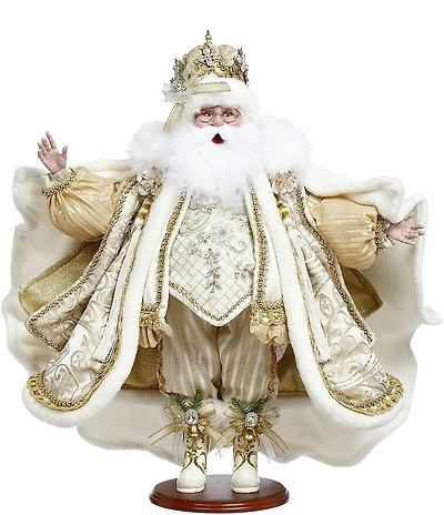 Mark Roberts Snow And Pearls Santa Figurine