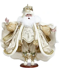 Mark Roberts Snow And Pearls Santa Figurine