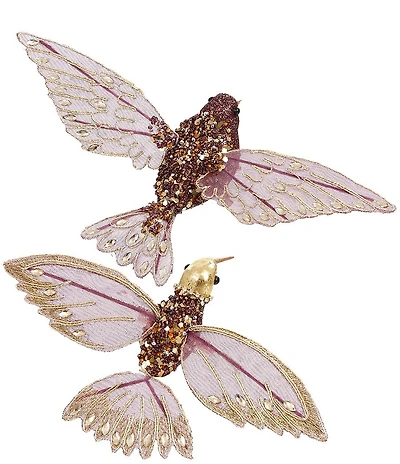 Mark Roberts Sparkling Bird Figurine, Set of 12