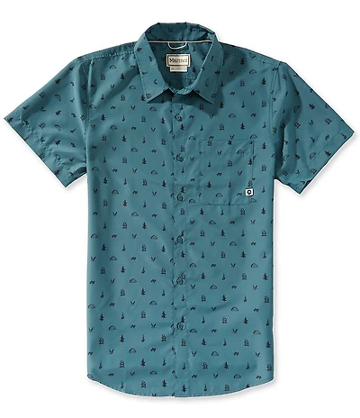 Marmot AirExchange Camping Detail UPF 40 Short Sleeve Woven Shirt