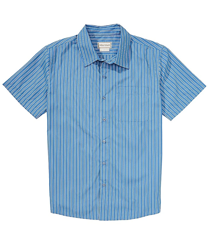 Marmot Air Exchange SolarShield Novelty Stripe Short Sleeve Woven Shirt