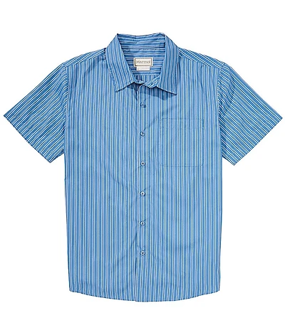 Marmot Air Exchange SolarShield Novelty Stripe Short Sleeve Woven Shirt