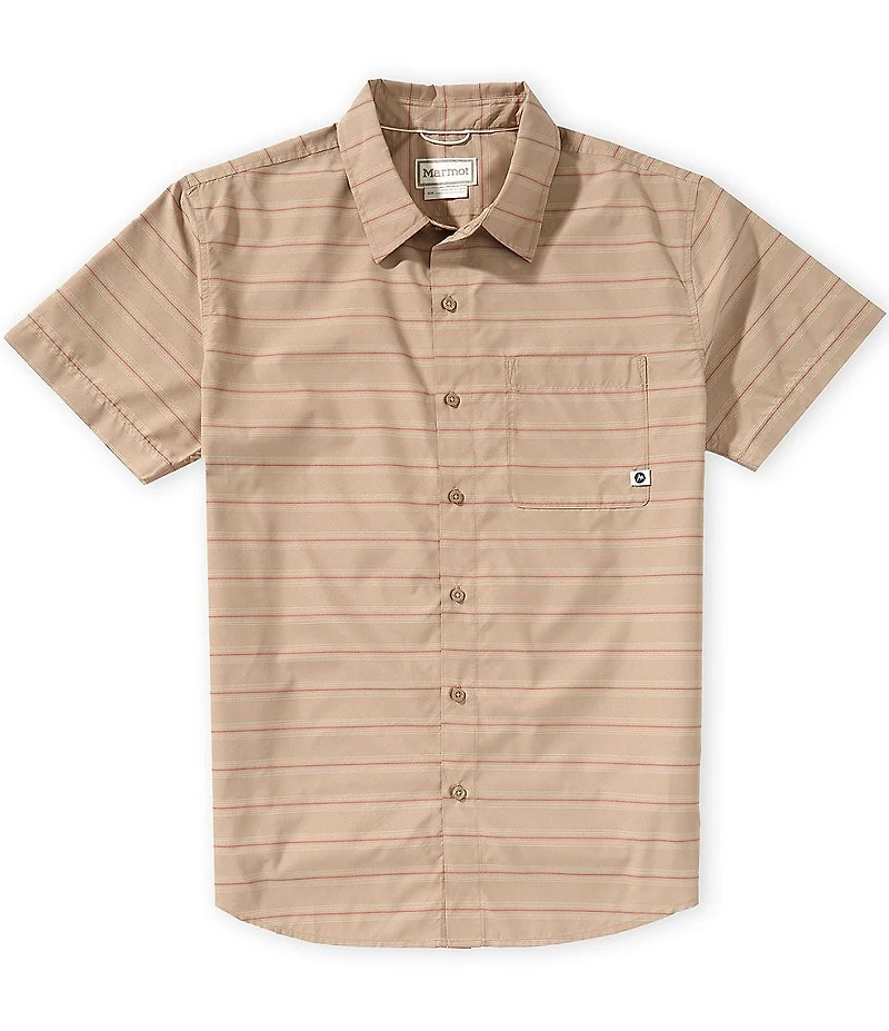 Marmot AirExchange Stripe UPF 40 Short Sleeve Woven Shirt