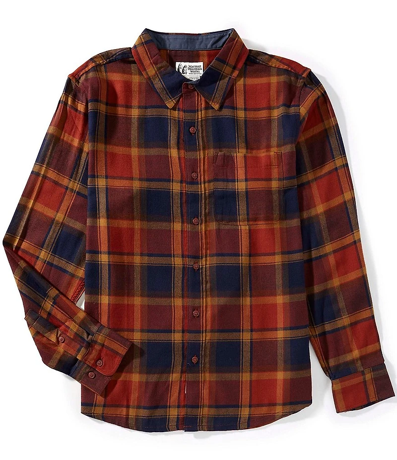 Marmot Plaid Lightweight Flannel Long Sleeve Woven Shirt