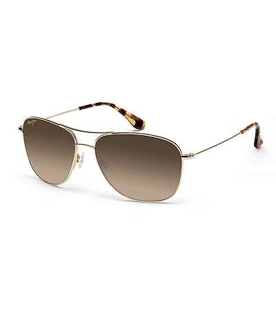 Maui Jim Unisex Cliff House PolarizedPlus2® Aviator 59mm Sunglasses