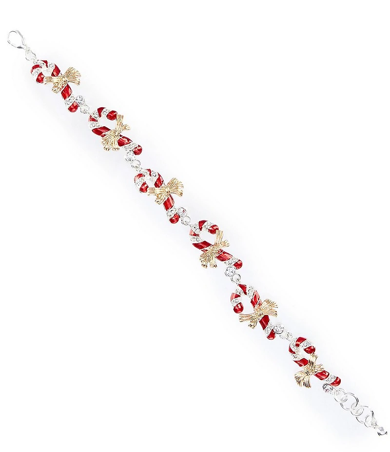 Merry & Bright Christmas Candy Cane Line Bracelet