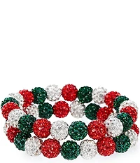 Merry & Bright Christmas Fireballs Stretch Bracelet Set
