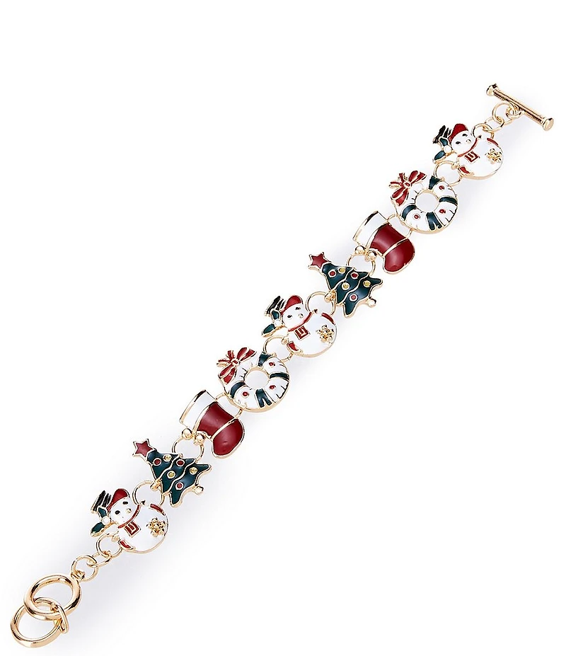 Merry & Bright Christmas Motif Line Bracelet