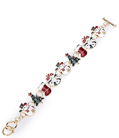 Merry & Bright Christmas Motif Line Bracelet