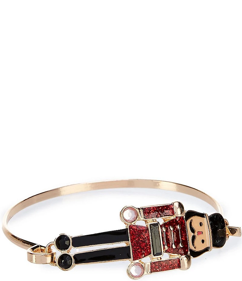 Merry & Bright Christmas Nutcracker Bangle Bracelet