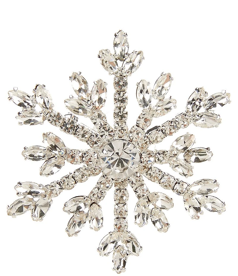 Merry & Bright Classic Crystal Snowflake Pin