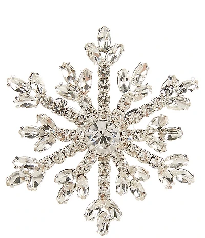 Merry & Bright Classic Crystal Snowflake Pin