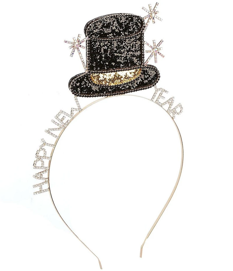 Merry & Bright Happy New Year Rhinestone Headband
