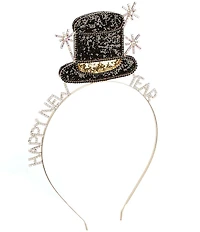 Merry & Bright Happy New Year Rhinestone Headband