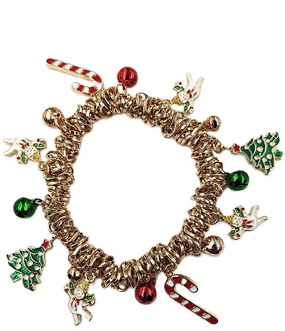 Merry & Bright Mr. Bingle Charms Christmas Charm Bracelet