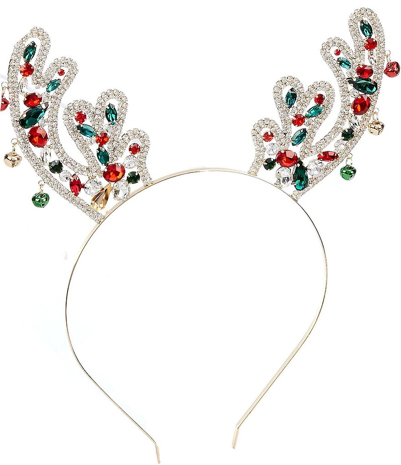 Merry & Bright Reindeer Antlers Shaky Christmas Jingle Bells Headband