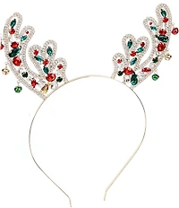 Merry & Bright Reindeer Antlers Shaky Christmas Jingle Bells Headband