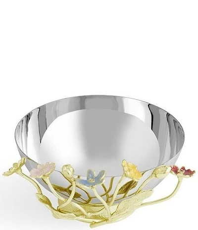Michael Aram Wildflowers Small Silver Floral Bowl