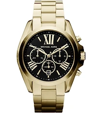 Michael Kors Bradshaw Plated Stainless Steel 3 Hand Chronograph Watch