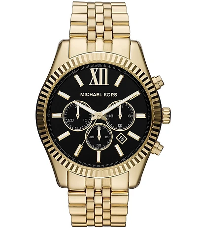 Michael Kors Lexington Gold Stainless Steel Chronograph Watch