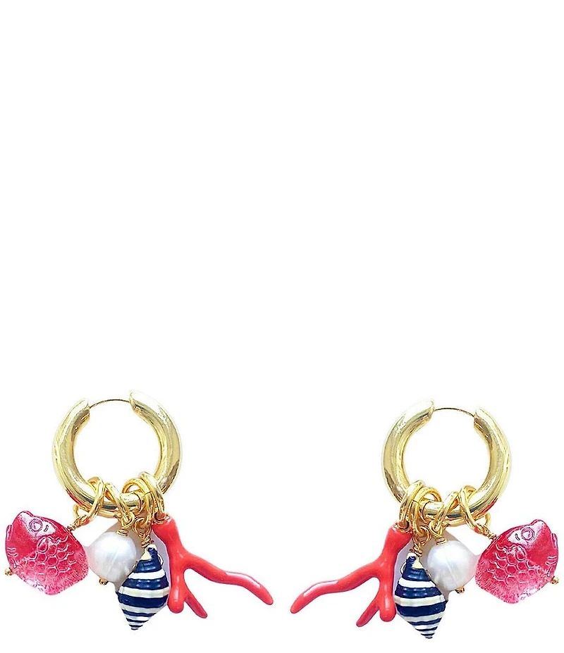 Mignonne Gavigan Ada Sea Resort Novelty Hoop Drop Earrings