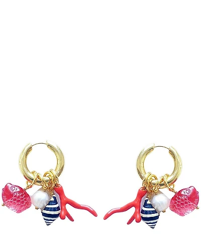 Mignonne Gavigan Ada Sea Resort Novelty Hoop Drop Earrings