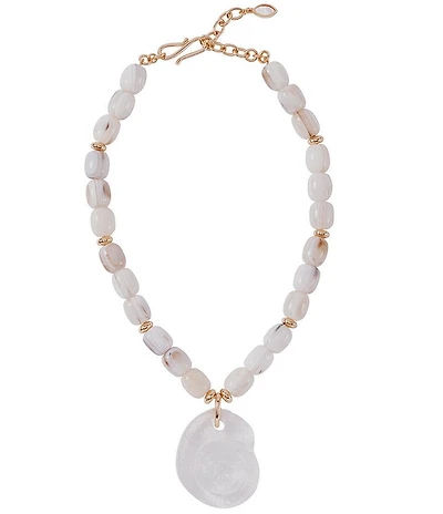 Mignonne Gavigan Claudia Beaded Shell Short Pendant Necklace
