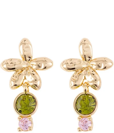 Mignonne Gavigan Fabiana Floral Post CZ Drop Earrings