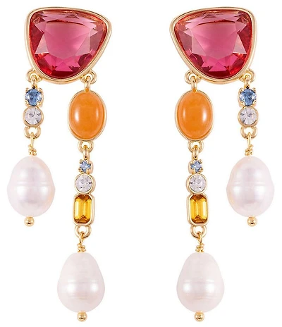 Mignonne Gavigan Luxe Clara Stone and Pearl Drop Earrings
