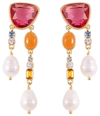 Mignonne Gavigan Luxe Clara Stone and Pearl Drop Earrings