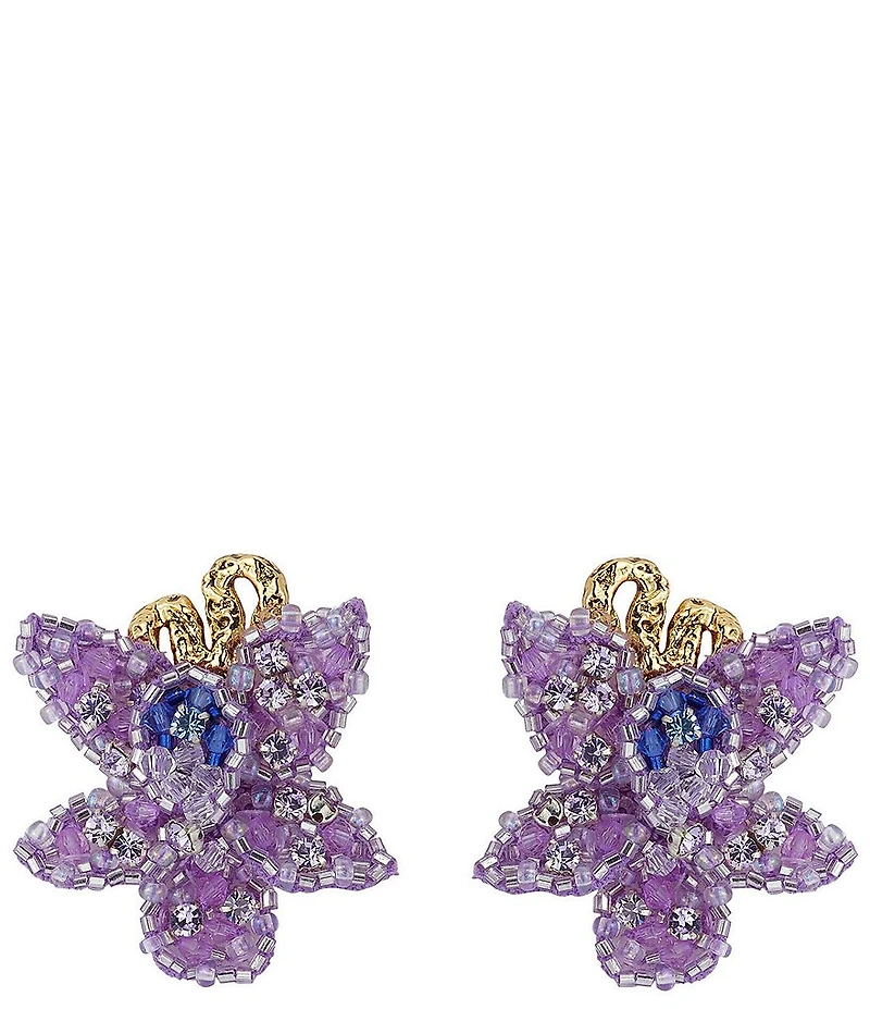 Mignonne Gavigan Manny Butterfly Beaded Novelty Drop Earrings