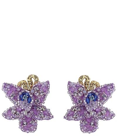 Mignonne Gavigan Manny Butterfly Beaded Novelty Drop Earrings