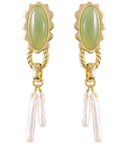 Mignonne Gavigan Marina Pearl Statement Linear Earrings
