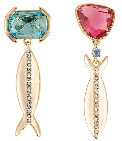 Mignonne Gavigan Paula Fish Mismatch Drop Earrings