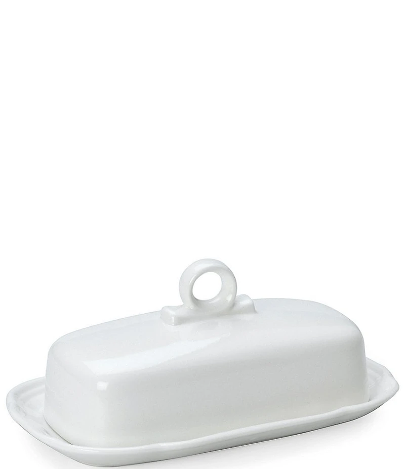 Mikasa French Countryside Rippled Baroque Stoneware Covered Butter Dish