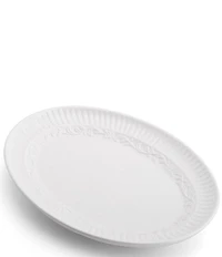 Mikasa Italian Countryside Ridged Floral Stoneware Oval Platter