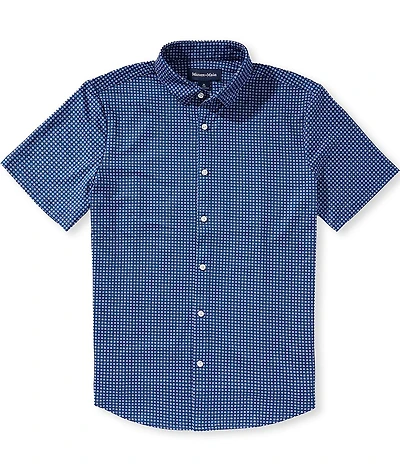 Mizzen+Main Halyard Circle Dash Print Short Sleeve Shirt